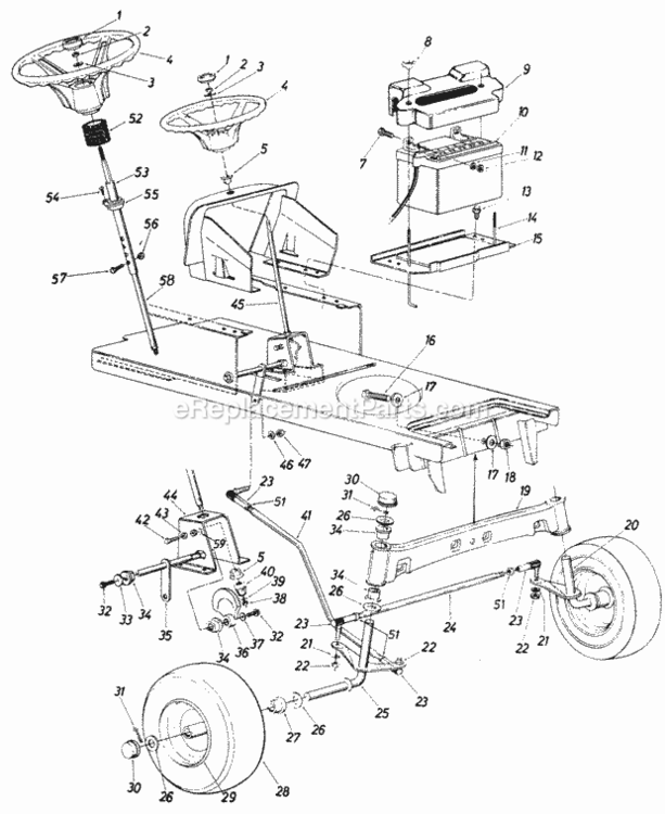 Page F Diagram and Parts List for 138-752-192  MTD Lawn Tractor