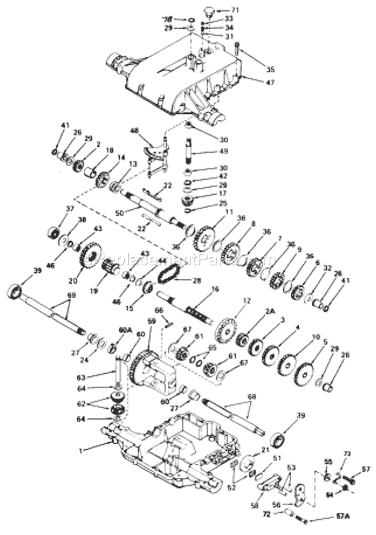 Page G Diagram and Parts List for 138-753-033 72771 -1988 MTD Lawn Tractor