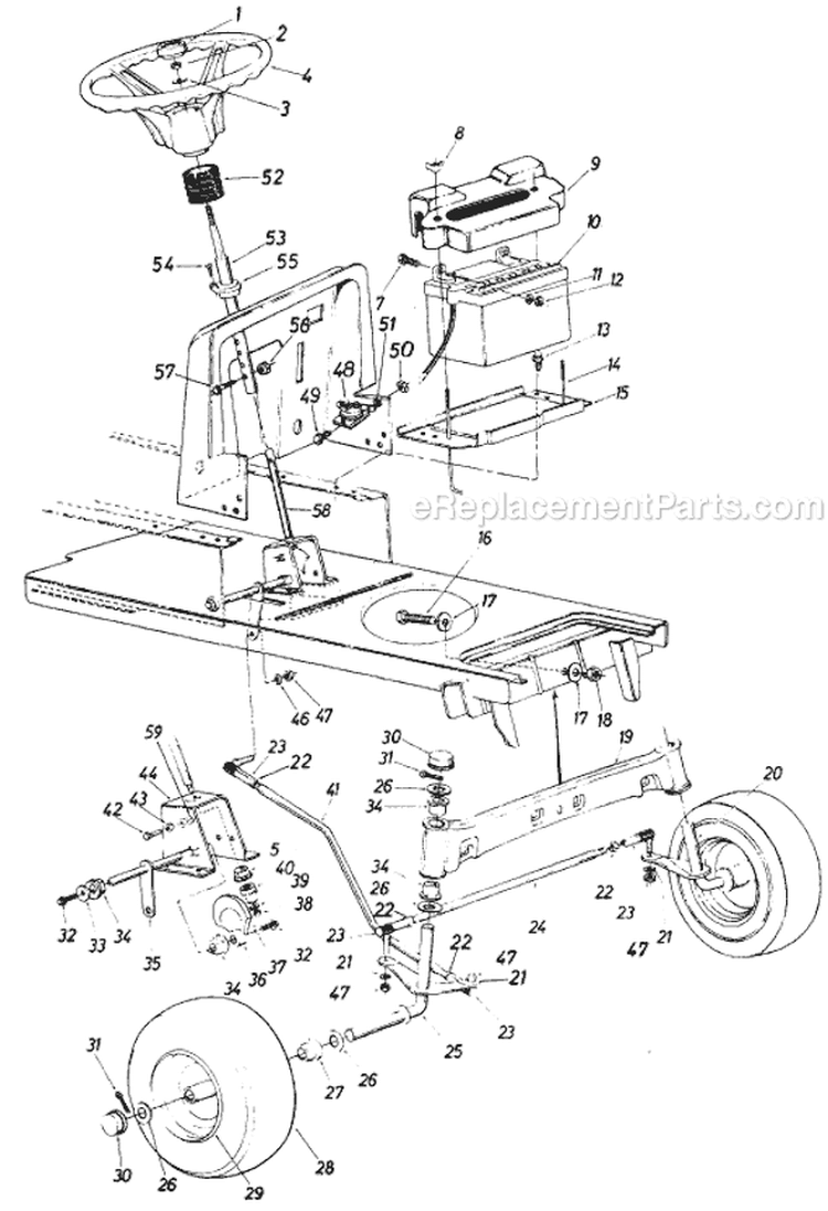 Page D Diagram and Parts List for 138-786-000 1988 MTD Lawn Tractor