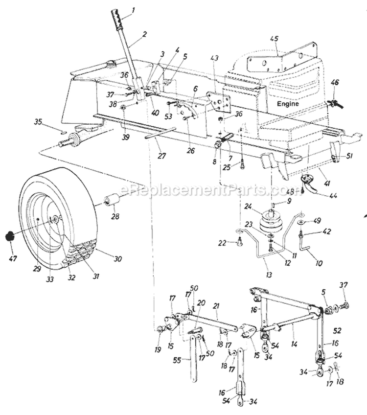 Page E Diagram and Parts List for 138-786-000 1988 MTD Lawn Tractor
