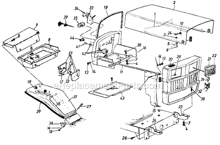 Page A Diagram and Parts List for 139-600-000 1989 -Style 0 MTD Lawn Tractor