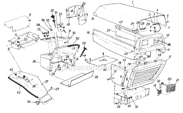 Page A Diagram and Parts List for 139-611-000 1989 -Style 1 MTD Lawn Tractor