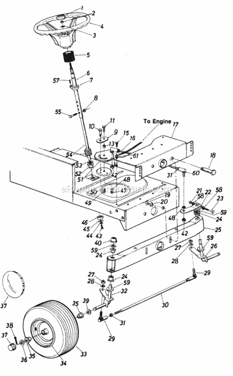 Page E Diagram and Parts List for 139-658-372 06-388664 MTD Lawn Tractor