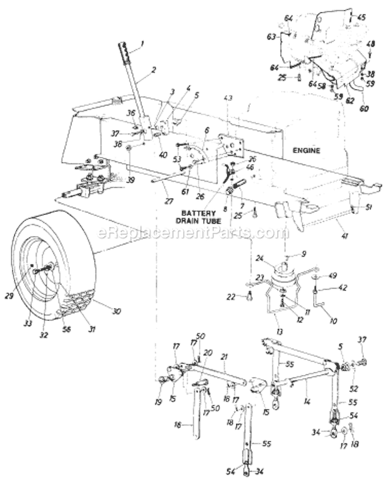 Page F Diagram and Parts List for 752-206 1989 MTD Lawn Tractor