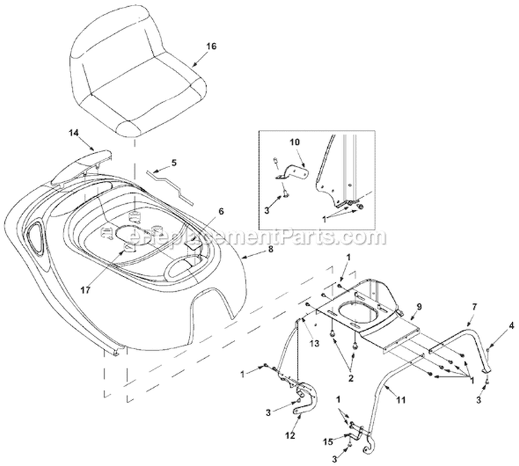 Page I Diagram and Parts List for 13A-344-022 2004 MTD Lawn Tractor