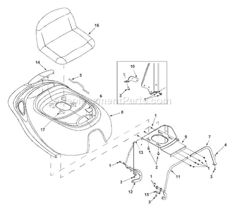 Page I Diagram and Parts List for 13A-344-701  MTD Lawn Tractor