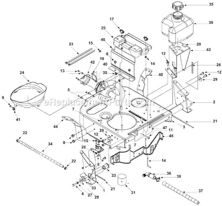 Page E Diagram and Parts List for 13A-344-701  MTD Lawn Tractor