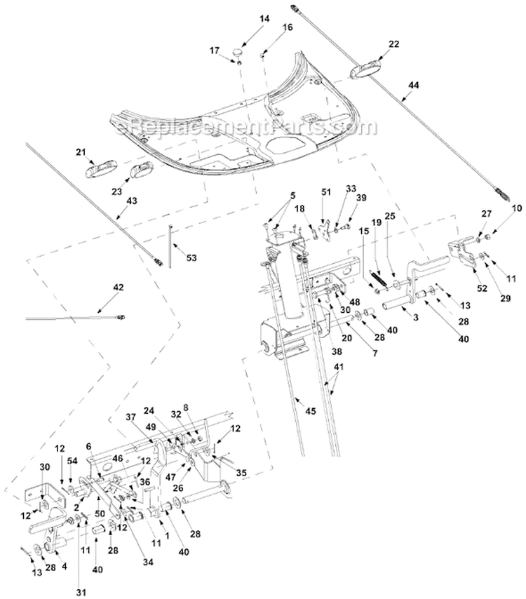Page F Diagram and Parts List for 13A-344-701  MTD Lawn Tractor