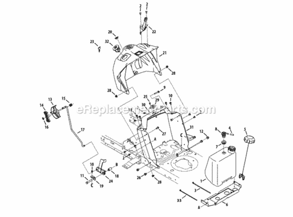 Dash Diagram and Parts List for 13A1762F265 2013 MTD Lawn Tractor