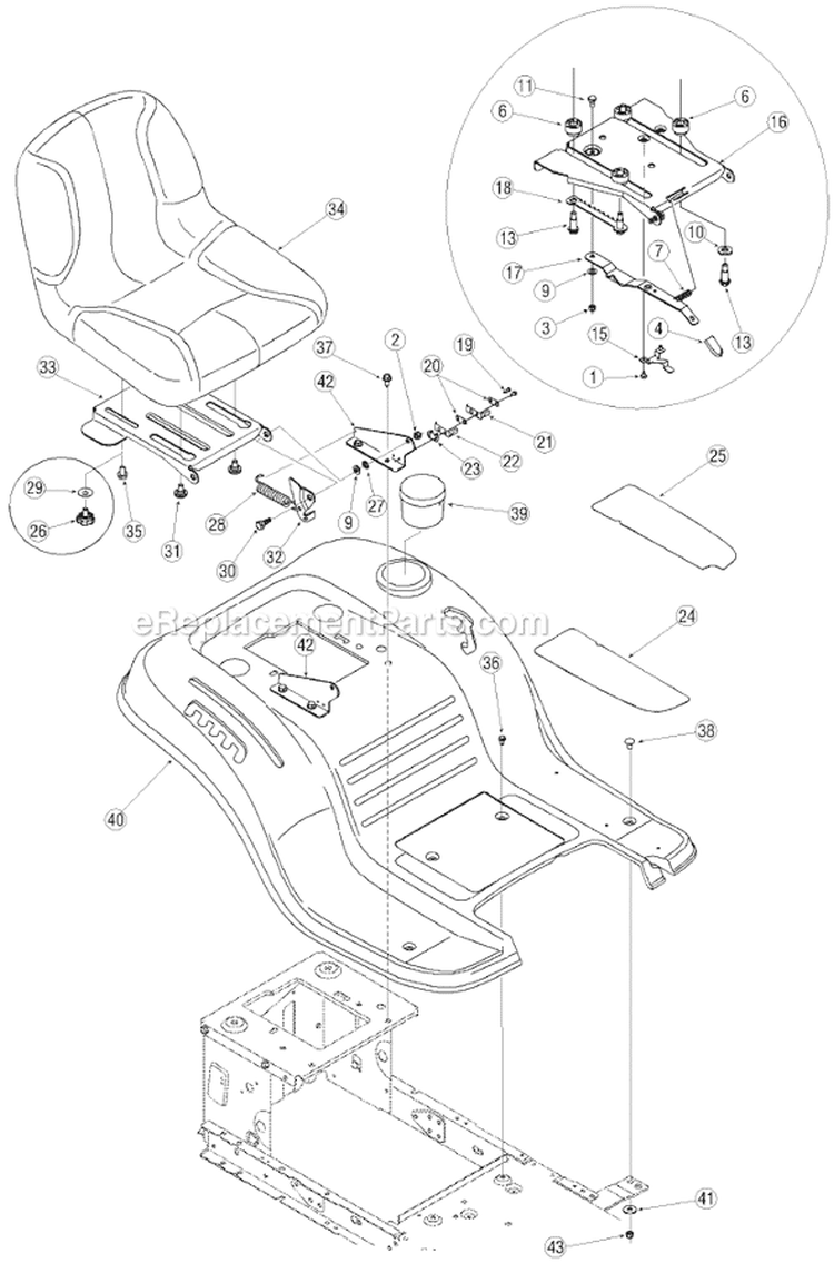 Page D Diagram and Parts List for 13A3771G700  MTD Lawn Tractor