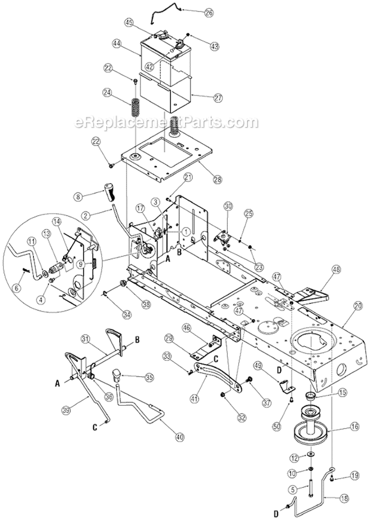Page F Diagram and Parts List for 13A3791G026 2005 MTD Lawn Tractor