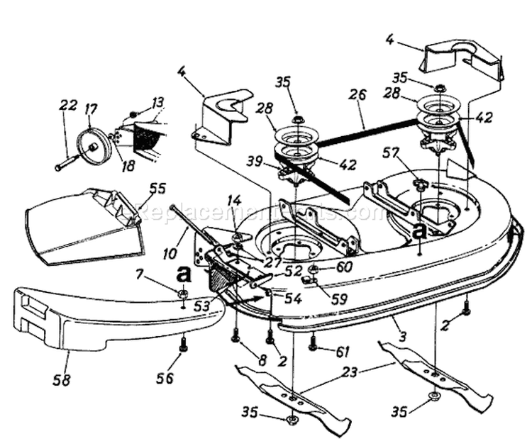 Page A Diagram and Parts List for 13A5453F033 1997 MTD Lawn Tractor