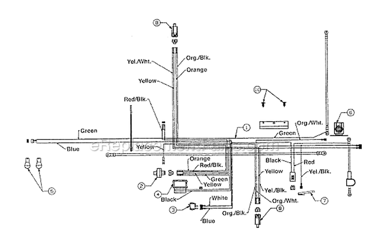 Page D Diagram and Parts List for 13A6698H033 1998 MTD Lawn Tractor