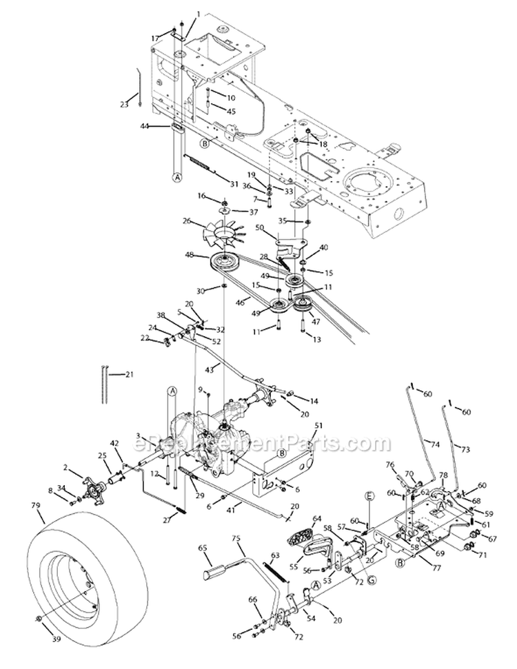 Page A Diagram and Parts List for 13AA625P004 2008 MTD Lawn Tractor