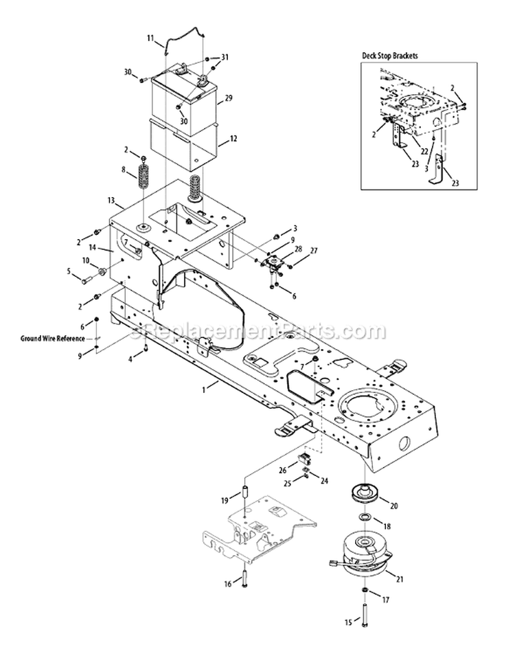 Page D Diagram and Parts List for 13AA625P307 2009 MTD Lawn Tractor