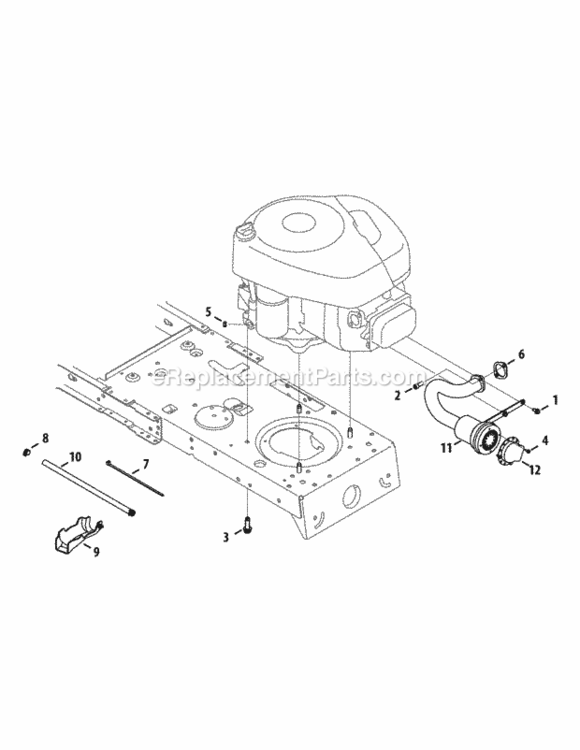 Engine_Accessories Diagram and Parts List for 13AC76LF058 M12538 2012 MTD Lawn Tractor