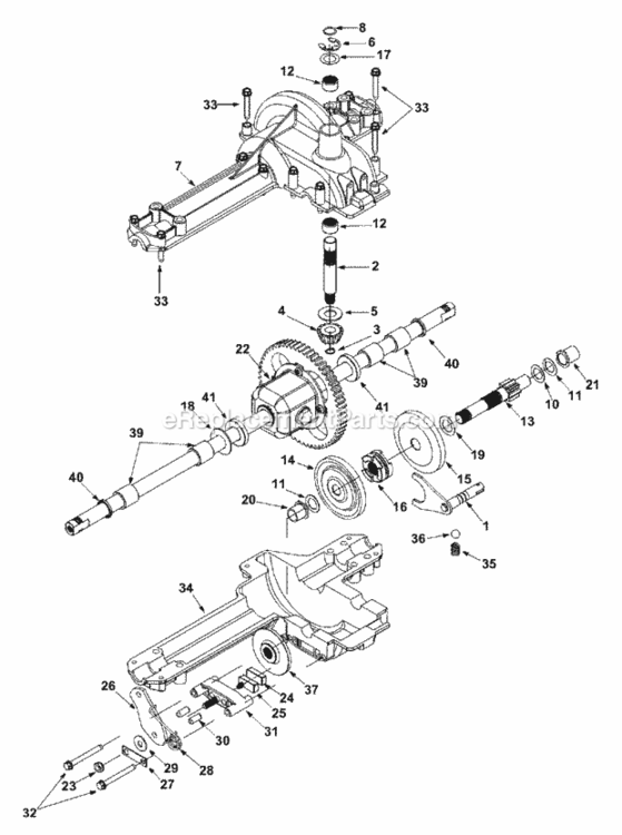 Transmission Diagram and Parts List for 13AD678G300 2002 MTD Lawn Tractor