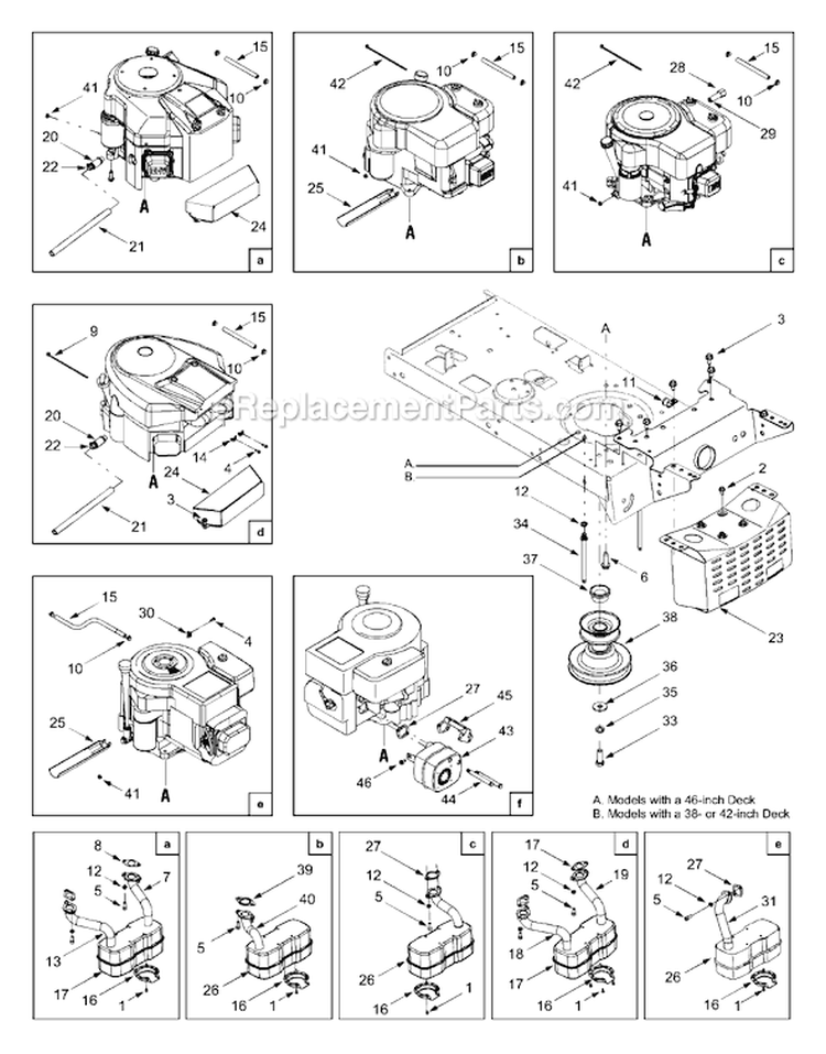Page E Diagram and Parts List for 13AD688G300 2003 MTD Lawn Tractor