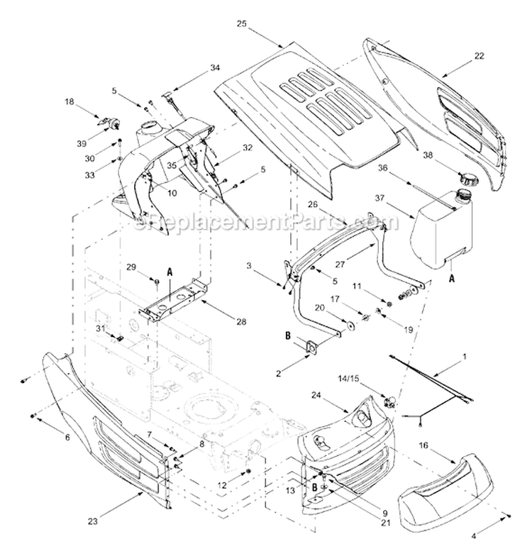 Page F Diagram and Parts List for 13AD688G300 2003 MTD Lawn Tractor