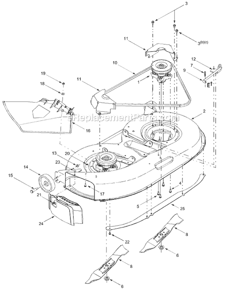 Page B Diagram and Parts List for 13AD695G700  MTD Lawn Tractor