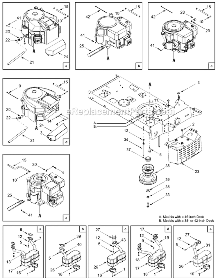 Page D Diagram and Parts List for 13AD695G700  MTD Lawn Tractor