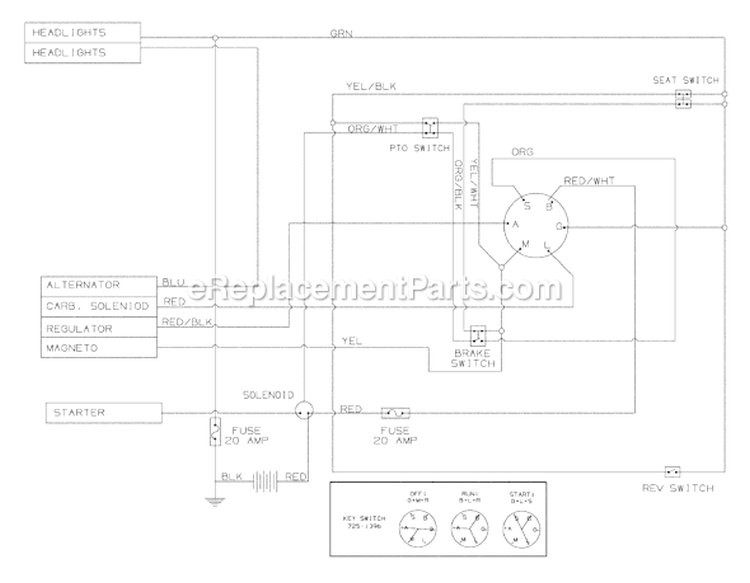 Page K Diagram and Parts List for 13A7688G134 2003 MTD Lawn Tractor
