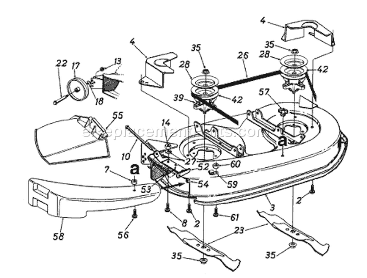 Page B Diagram and Parts List for 13A5453F733 1998 MTD Lawn Tractor