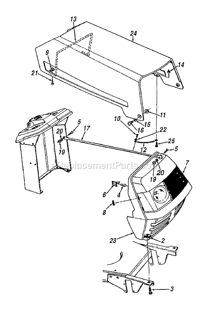 Page F Diagram and Parts List for 13AE451F033 1998 MTD Lawn Tractor