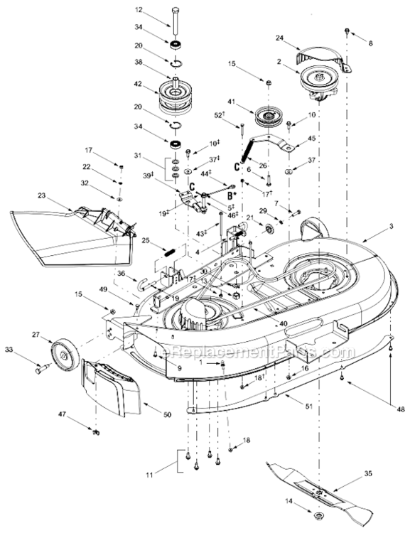 Page G Diagram and Parts List for 13AF618G726  MTD Lawn Tractor