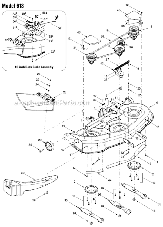 Page H Diagram and Parts List for 13AF618G726  MTD Lawn Tractor