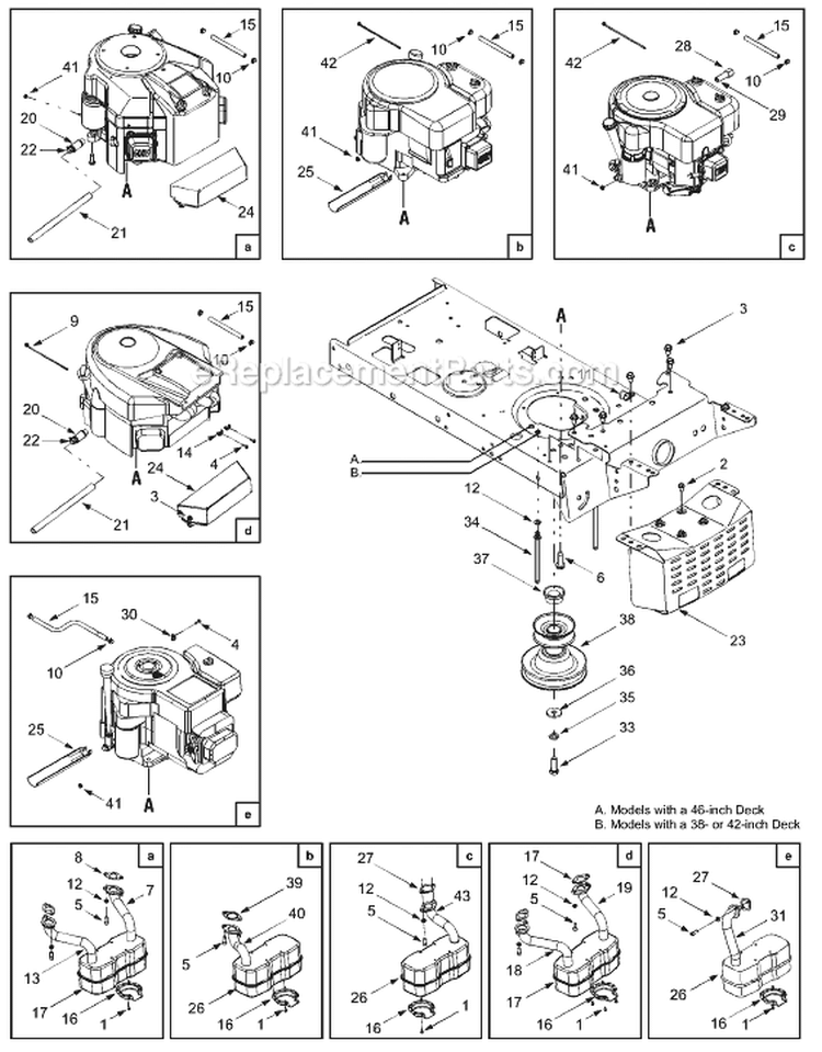 Page D Diagram and Parts List for 13AF685G033 2004 MTD Lawn Tractor