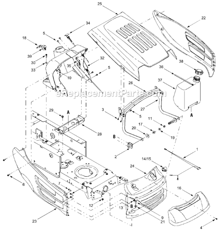Page F Diagram and Parts List for 13AF698G724 2004 MTD Lawn Tractor