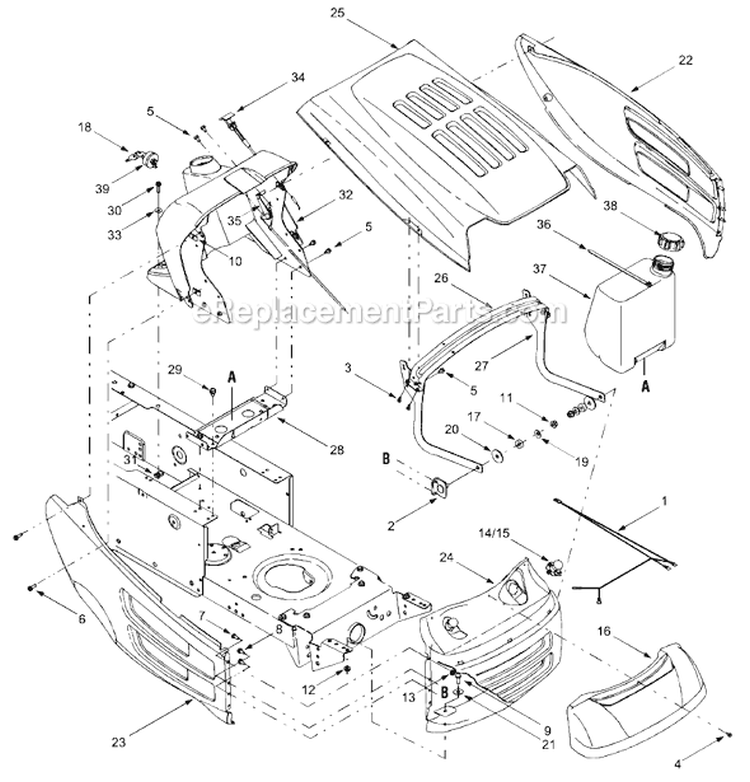Page F Diagram and Parts List for 13AG688H033 2004 MTD Lawn Tractor