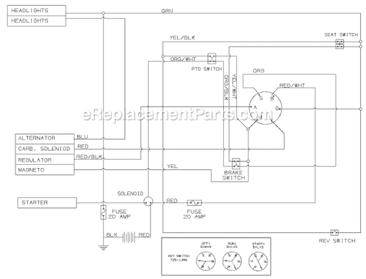 Page K Diagram and Parts List for 13AG688H722  MTD Lawn Tractor
