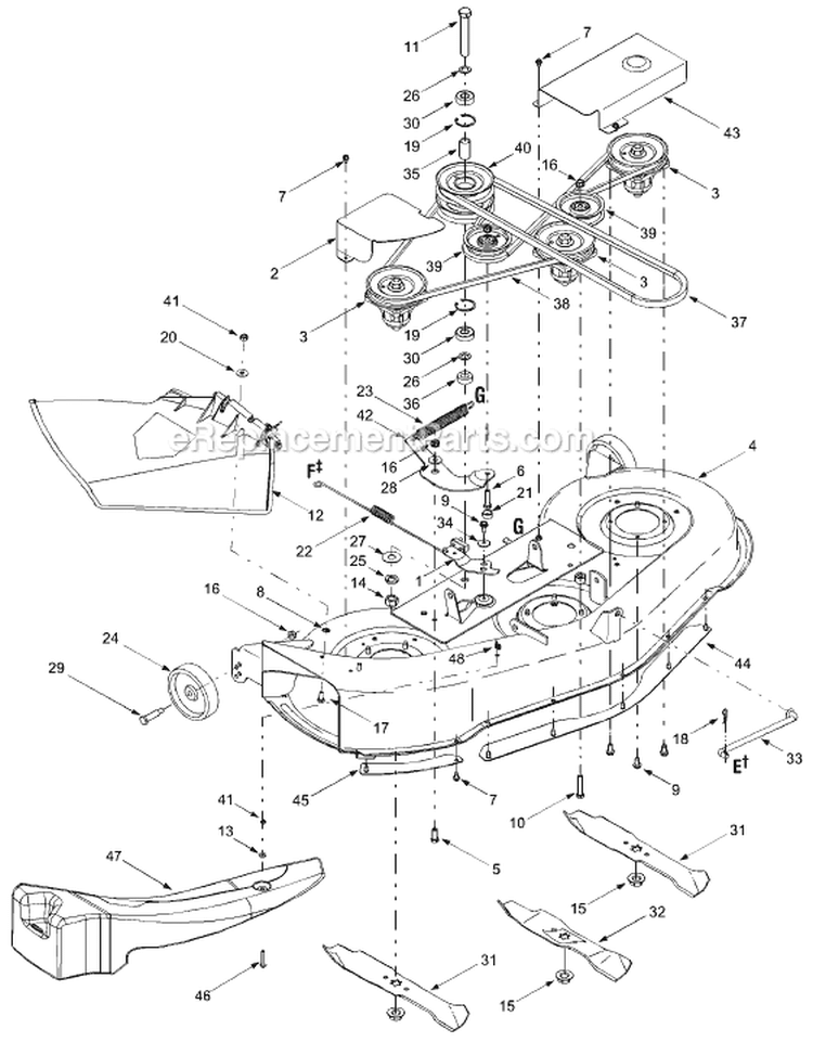 Page B Diagram and Parts List for 13AG688H722  MTD Lawn Tractor