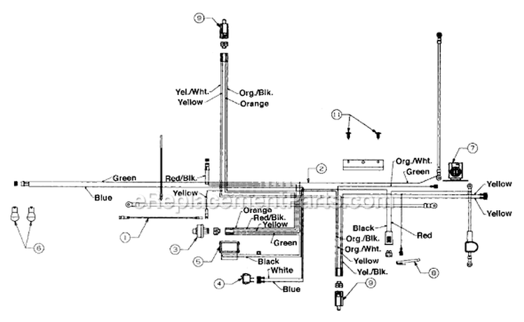 Page C Diagram and Parts List for 13AH660F371 1998 MTD Lawn Tractor