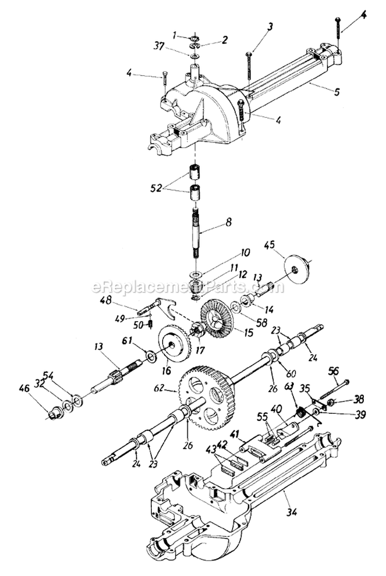 Page H Diagram and Parts List for 13AH660F371 1998 MTD Lawn Tractor