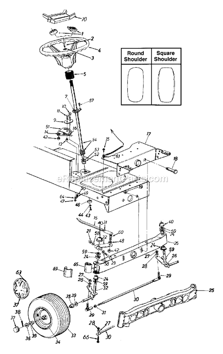 Page I Diagram and Parts List for 13AH660F371 1998 MTD Lawn Tractor