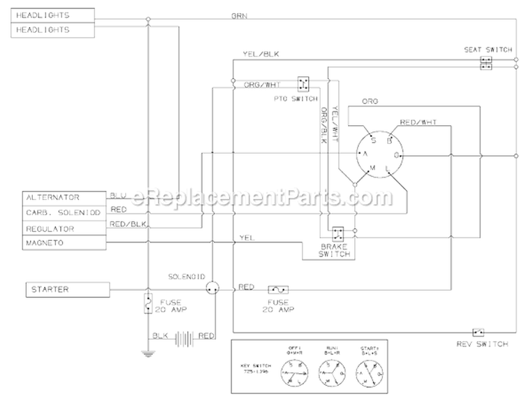 Page K Diagram and Parts List for 13AG688H033 2004 MTD Lawn Tractor