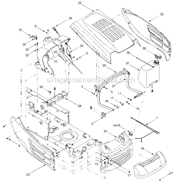 Page F Diagram and Parts List for 13AJ688G301 2004 MTD Lawn Tractor