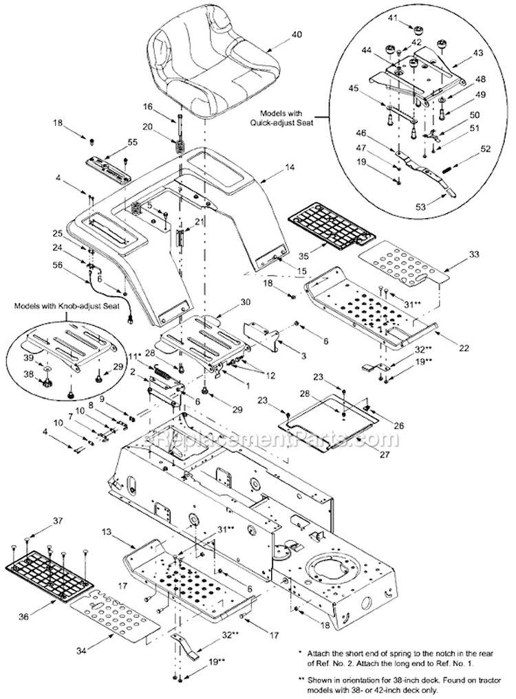 Page G Diagram and Parts List for 13AJ698G300  MTD Lawn Tractor
