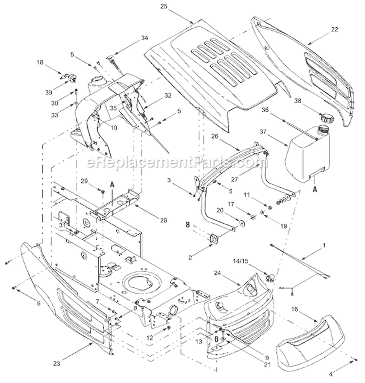 Page F Diagram and Parts List for 13AJ698G300  MTD Lawn Tractor