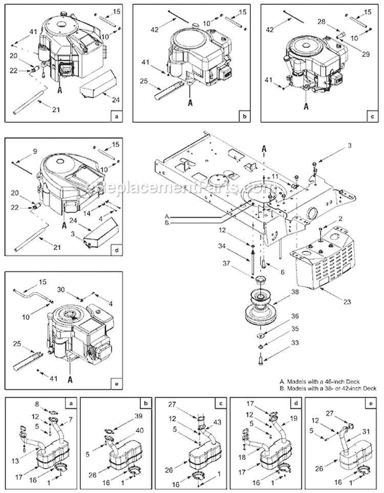 Page D Diagram and Parts List for 13AJ698G722  MTD Lawn Tractor