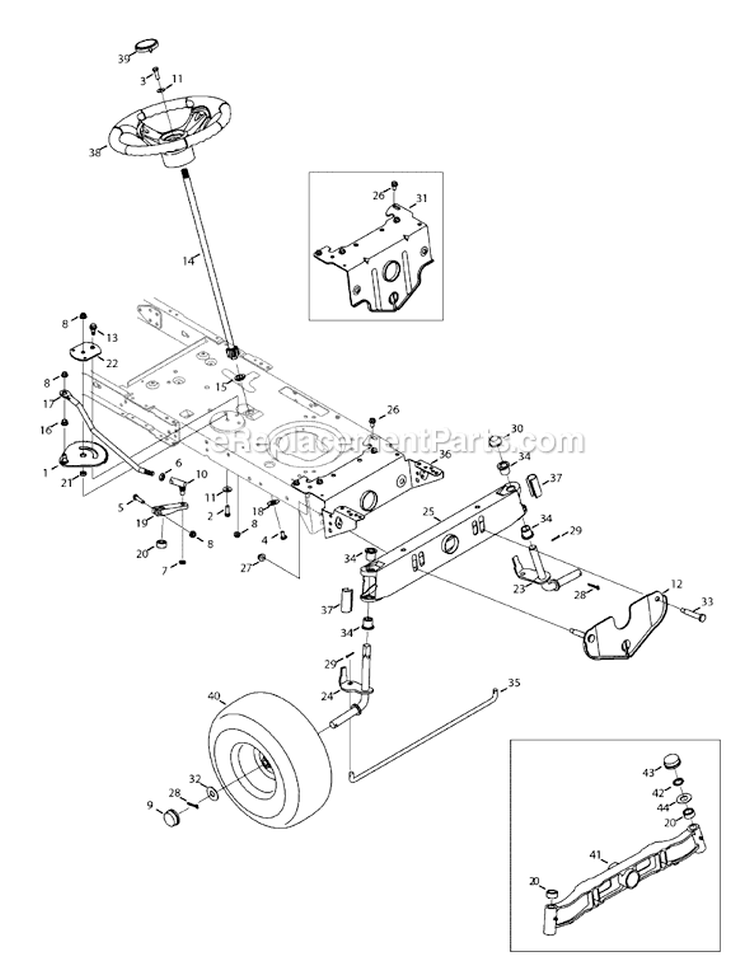 Page H Diagram and Parts List for 13AJ771G004 2008 MTD Lawn Tractor