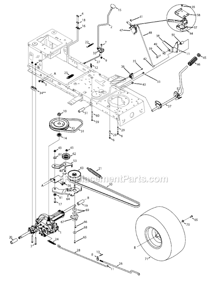 Page C Diagram and Parts List for 13AJ771G204 2008 MTD Lawn Tractor