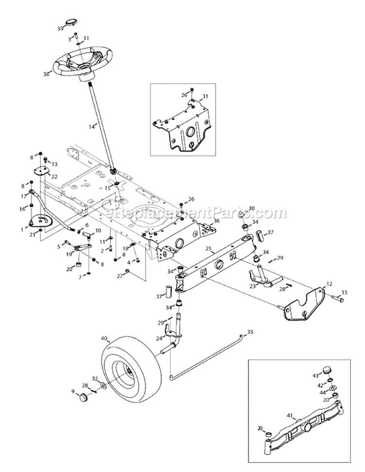 Page H Diagram and Parts List for 13AJ771G204 2008 MTD Lawn Tractor