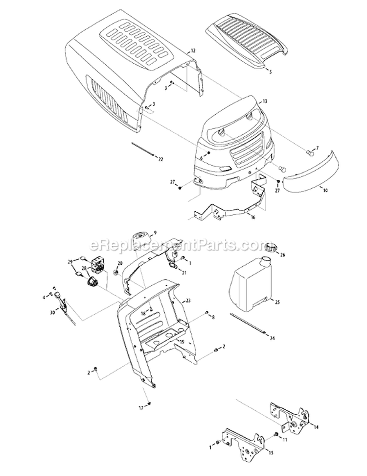 Page D Diagram and Parts List for 13AJ795G004 2008 MTD Lawn Tractor