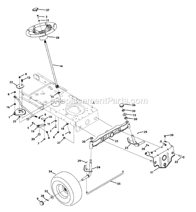 Page C Diagram and Parts List for 13AJ795G002 2009 MTD Lawn Tractor
