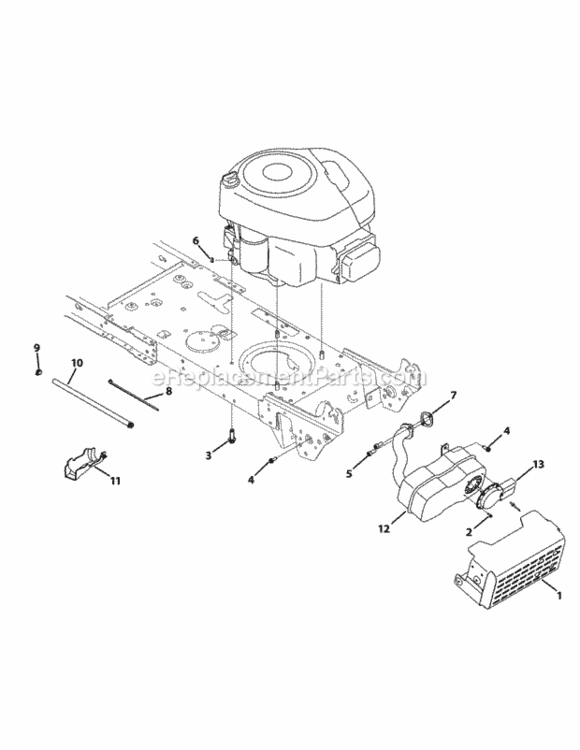 Engine_Accessories_-_Briggs Diagram and Parts List for 13AJ795S004 2012 MTD Lawn Tractor