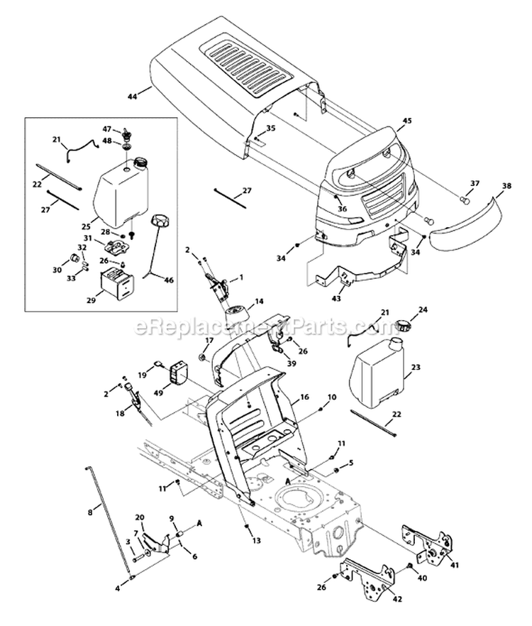 Page D Diagram and Parts List for 13AL771H105 2009 MTD Lawn Tractor